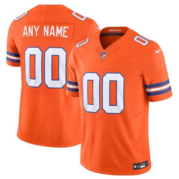 Men%27s Denver Broncos Active Player Custom Orange Mile High Collection F.U.S.E. 1977 Throwback Vapor Limited Stitched Jersey